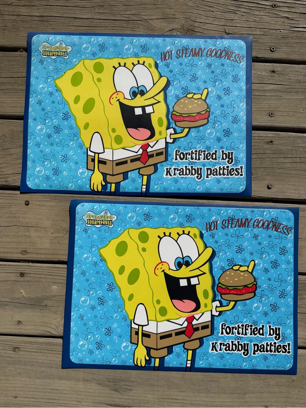 Nostalgic (early 2000s) SpongeBob SquarePants Placemat Set